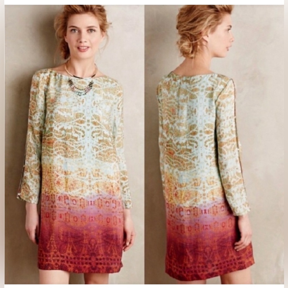 Maeve by Anthroplogie Silk Ombre Dress